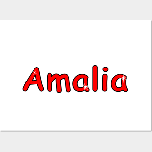 Amalia name. Personalized gift for birthday your friend Posters and Art